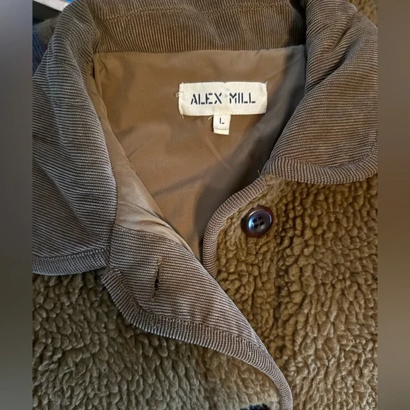 Alex Mill Brown Sherpa Chore Jacket - Picture 5 of 9